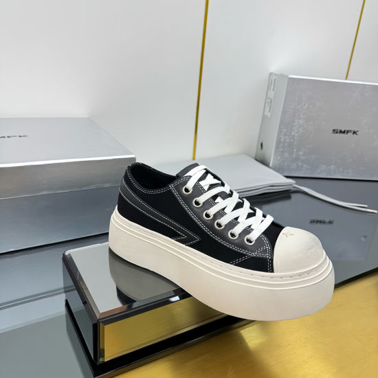 SMFK Breathable Canvas Thick Sole Casual Derby Shoes