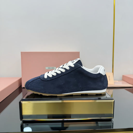 Miu Miu Thick Sole Canvas Casual Sneakers Wear-resistant Anti-slip
