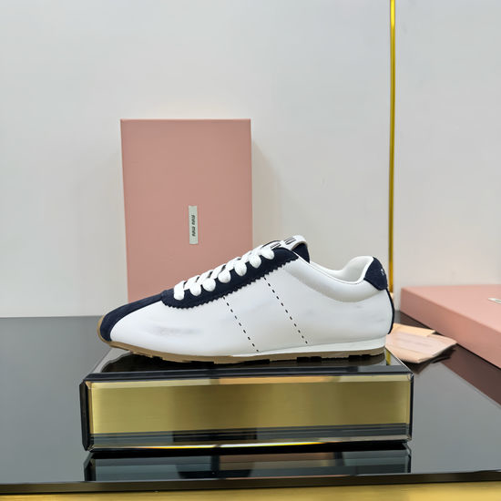 Miu Miu Thick Sole Canvas Casual Sneakers Wear-resistant Anti-slip