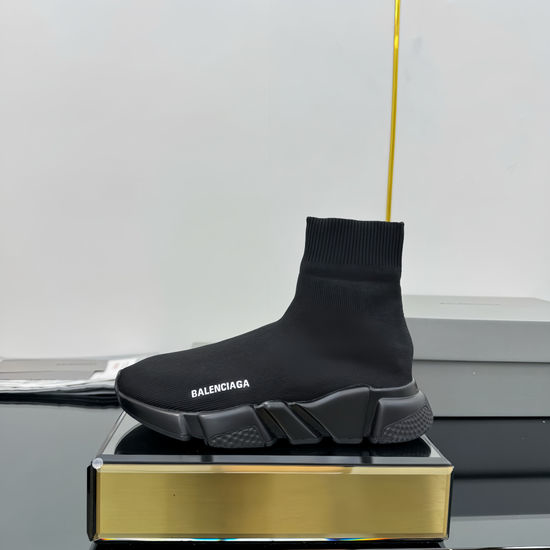 Balenciaga Seamless Knit Slip On Boots with Cushioned Midsole