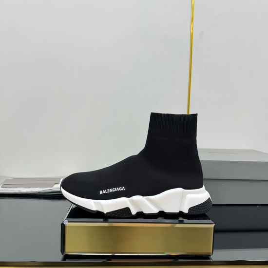 Balenciaga Seamless Knit Slip On Boots with Cushioned Midsole