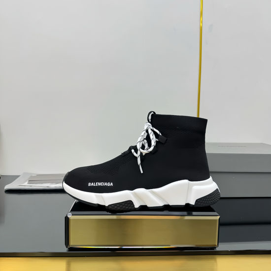 Balenciaga Seamless Knit Slip On Boots with Cushioned Midsole