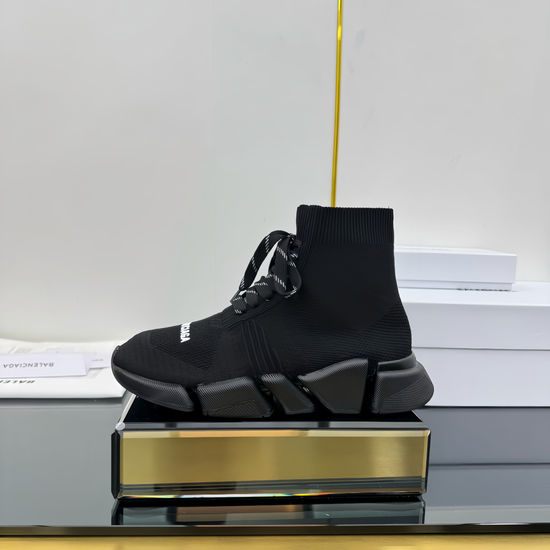 Balenciaga Breathable Knit High Top Sneakers with Supportive Sole