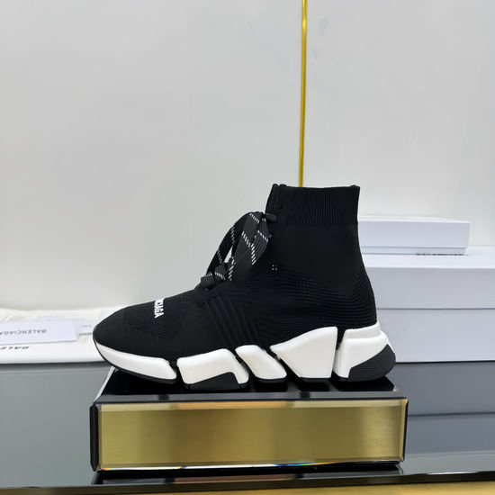 Balenciaga Breathable Knit High Top Sneakers with Supportive Sole