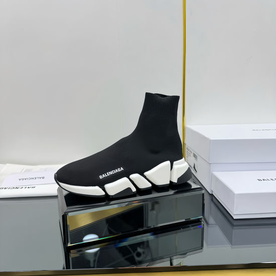 Balenciaga Breathable Knit High Top Sneakers with Supportive Sole