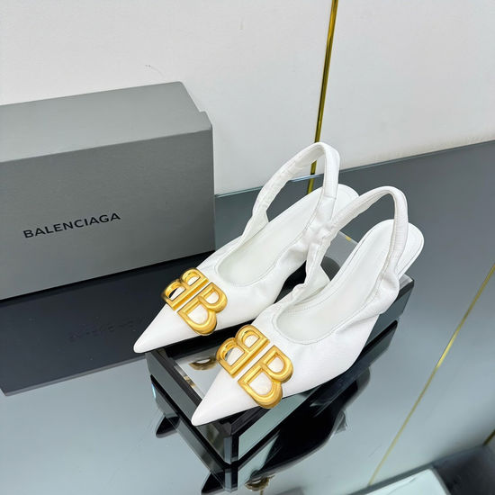 Balenciaga Elegant Pointed Toe High Heel Dress Shoes
