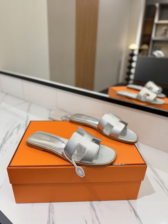 Hermes Epsom Cowhide Leather Welted Sole Comfortable Classic Shoes