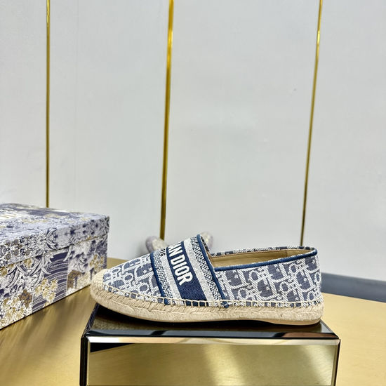 Christian Dior Classic Espadrille Flats with Comfortable Woven Sole