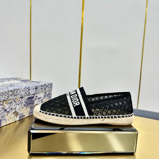 Christian Dior Classic Espadrille Flats with Comfortable Woven Sole