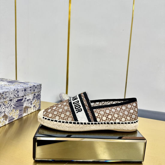 Christian Dior Classic Espadrille Flats with Comfortable Woven Sole
