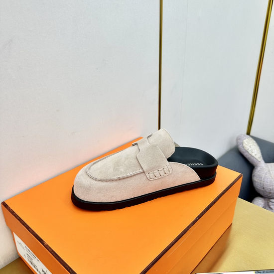 Hermes Minimalist Leather Slide Sandals