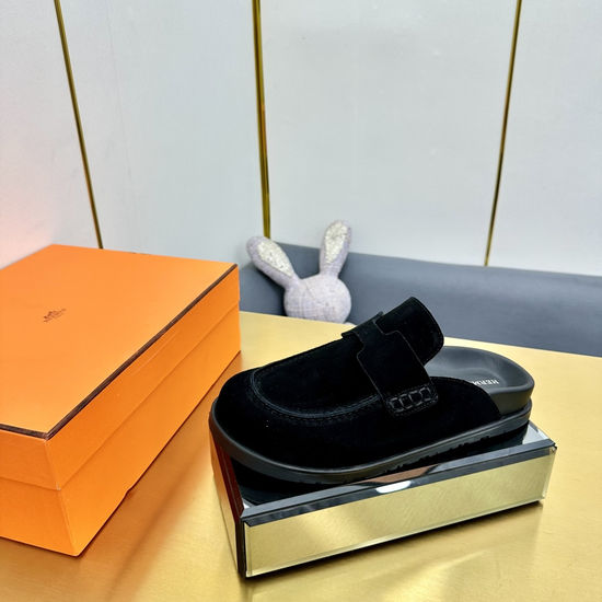 Hermes Minimalist Leather Slide Sandals