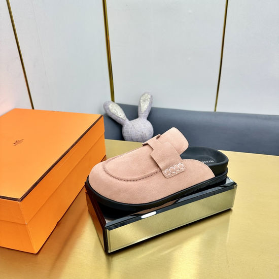 Hermes Minimalist Leather Slide Sandals