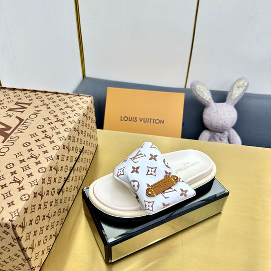 Louis Vuitton Premium Down Filled Slippers with Fluffy Comfort Fit