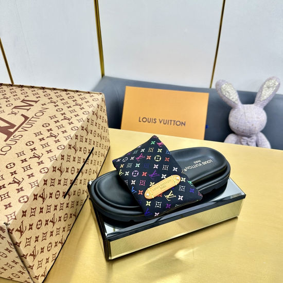Louis Vuitton Premium Down Filled Slippers with Fluffy Comfort Fit