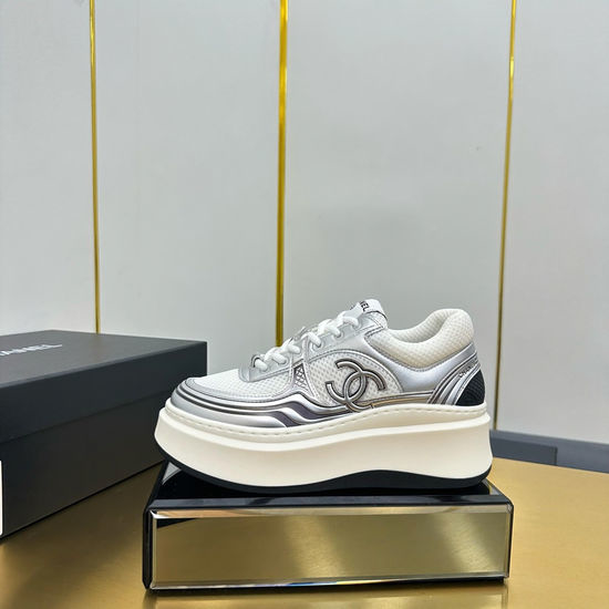 Chanel Classic Two Tone Casual Sneakers Premium Leather Comfortable Shoes