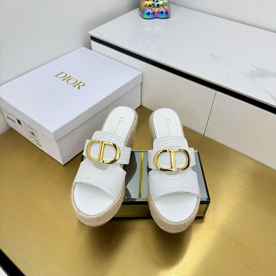 Christian Dior Elegant Leather Non-slip Dressy Comfortable Sandals