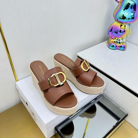 Christian Dior Elegant Leather Non-slip Dressy Comfortable Sandals