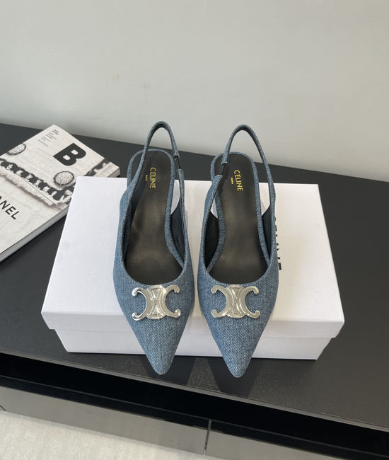 Celine Pointed Toe Low Heel Elegant Daily Wear Sandals