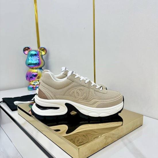 Chanel Classic Two Tone Casual Sneakers Premium Leather Comfortable Shoes