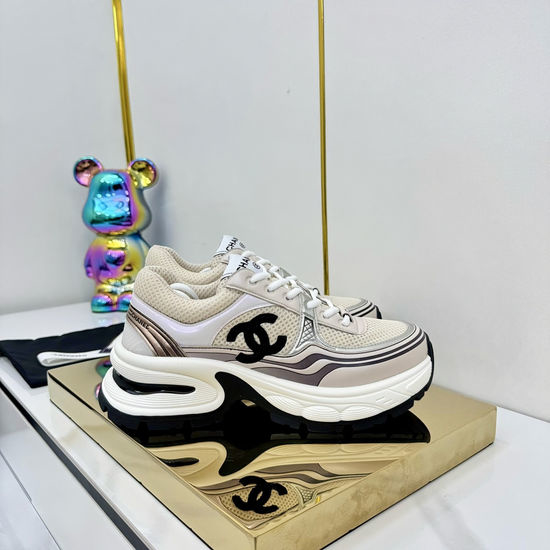 Chanel Classic Two Tone Casual Sneakers Premium Leather Comfortable Shoes