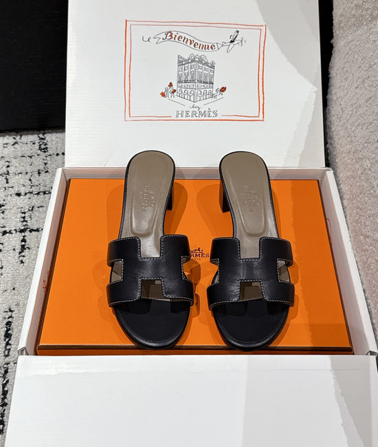 Hermes Embellished High Heel Slide Sandals Premium Quality