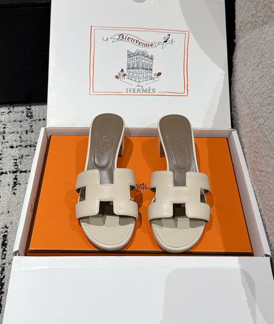 Hermes Embellished High Heel Slide Sandals Premium Quality