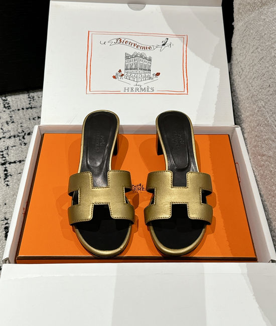 Hermes Embellished High Heel Slide Sandals Premium Quality