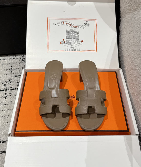 Hermes Embellished High Heel Slide Sandals Premium Quality