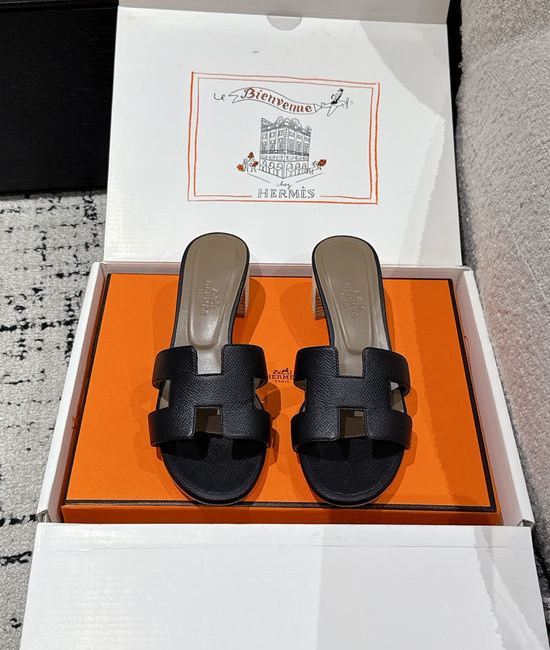 Hermes Embellished High Heel Slide Sandals Premium Quality