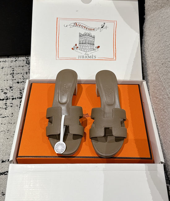 Hermes Embellished High Heel Slide Sandals Premium Quality