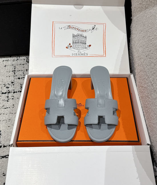 Hermes Embellished High Heel Slide Sandals Premium Quality