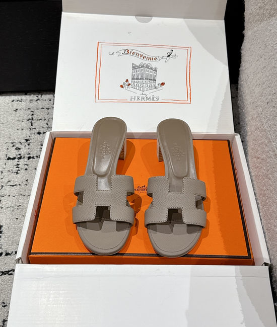 Hermes Embellished High Heel Slide Sandals Premium Quality