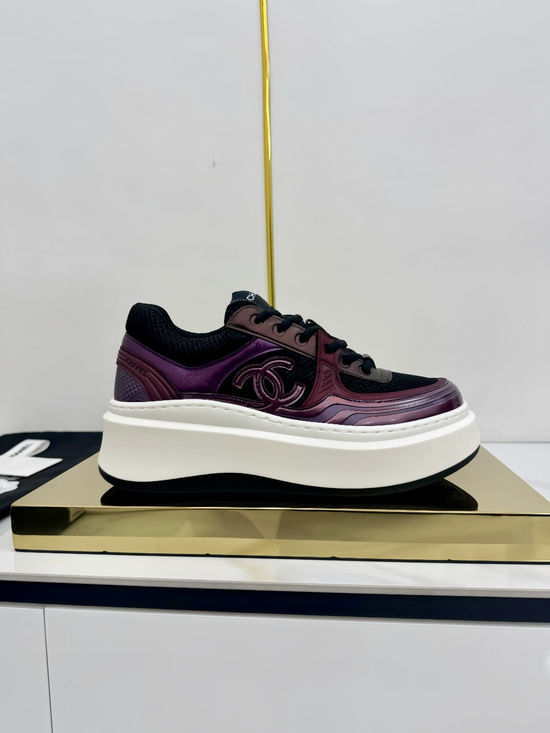 Chanel Classic Two Tone Casual Sneakers Premium Leather Comfortable Shoes