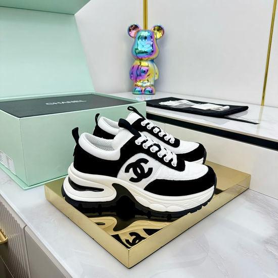 Chanel Classic Two Tone Casual Sneakers Premium Leather Comfortable Shoes