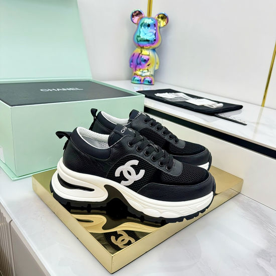 Chanel Classic Two Tone Casual Sneakers Premium Leather Comfortable Shoes