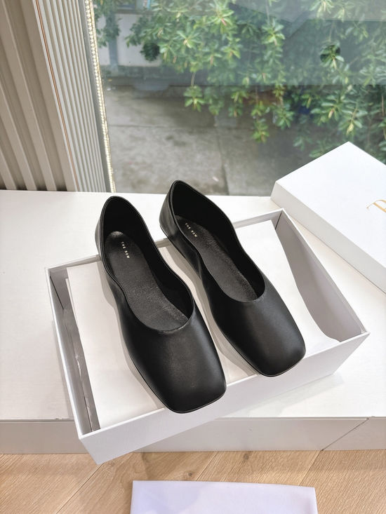 The Row Minimalist Genuine Leather Comfort Flat Loafers