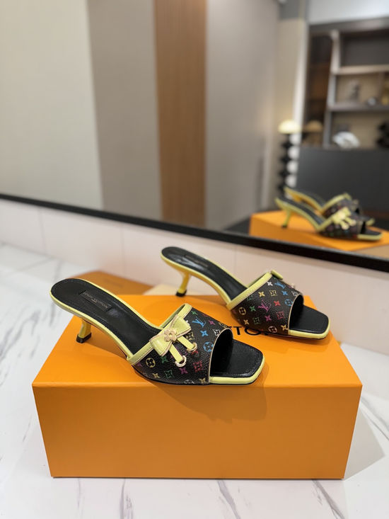 Louis Vuitton Elegant Open-Toe Sandals with Premium Materials and Custom Heel