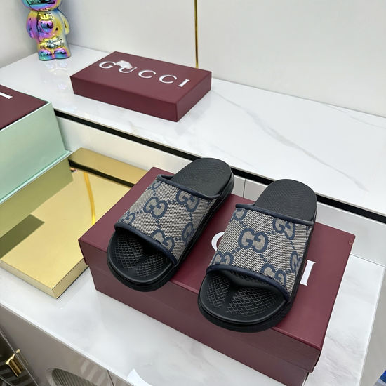 Gucci Classic Webbing Non-slip Casual Rubber Slides