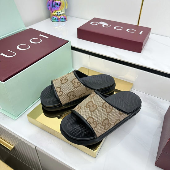 Gucci Classic Webbing Non-slip Casual Rubber Slides