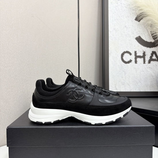 Chanel Two Tone Casual Sneakers Breathable Comfortable Versatile Sports Shoes