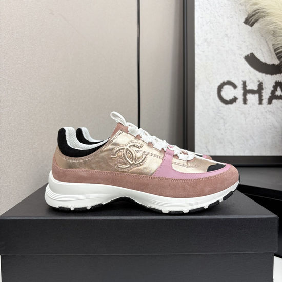 Chanel Two Tone Casual Sneakers Breathable Comfortable Versatile Sports Shoes