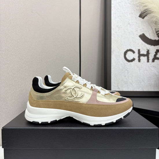 Chanel Two Tone Casual Sneakers Breathable Comfortable Versatile Sports Shoes