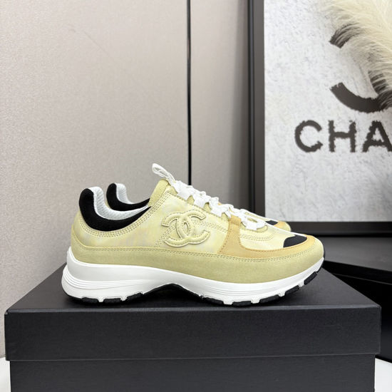 Chanel Two Tone Casual Sneakers Breathable Comfortable Versatile Sports Shoes