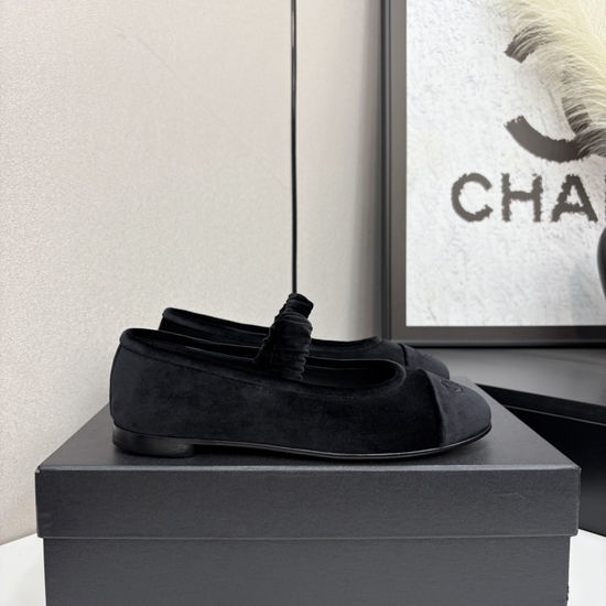 Chanel Velvet Sheepskin Leather Sole Slides Sandals