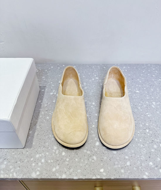 The Row Soft Suede Thick Sole Casual Loafers