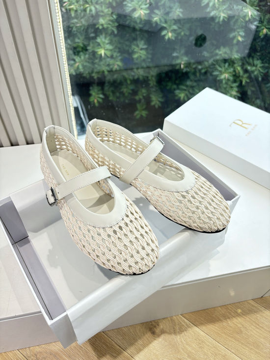 Roger Viver Cowhide Upper Mesh Flat Comfortable Walking Shoes