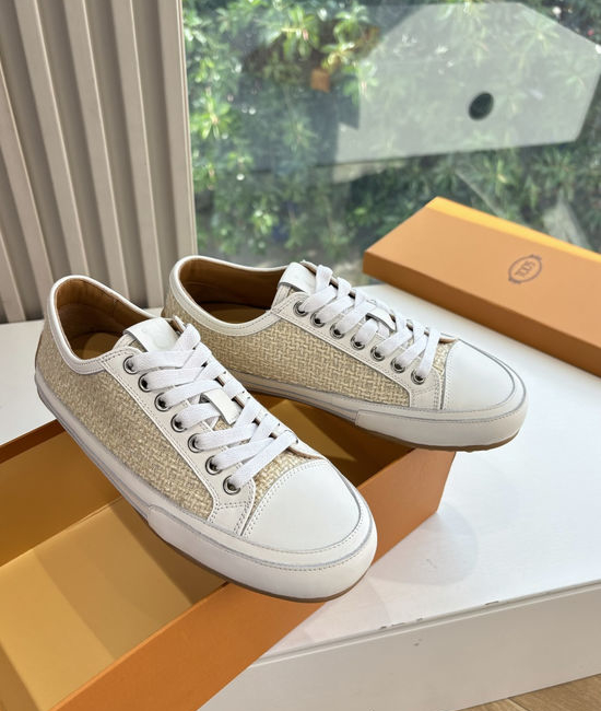 Tods Genuine Leather Casual Sneakers Comfortable Soft Sole Footwear