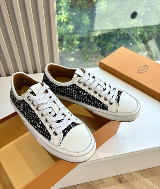 Tods Genuine Leather Casual Sneakers Comfortable Soft Sole Footwear