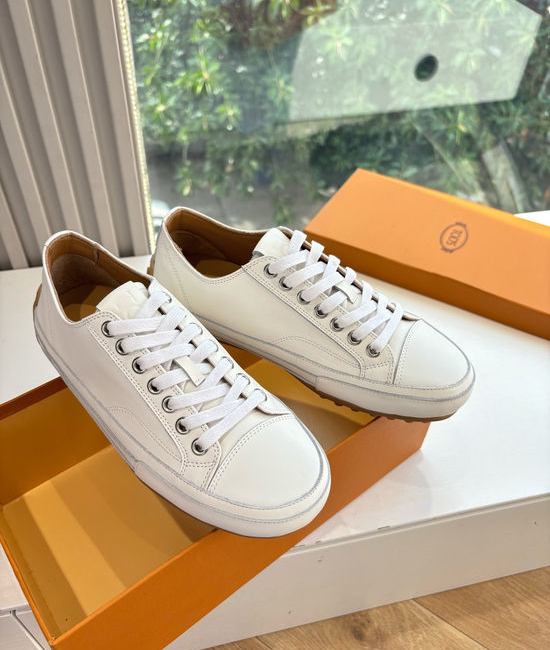 Tods Genuine Leather Casual Sneakers Comfortable Soft Sole Footwear